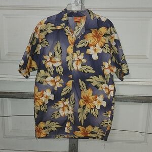 Dolphino Floral Hawaiian Shirt P2P-23 Length-30